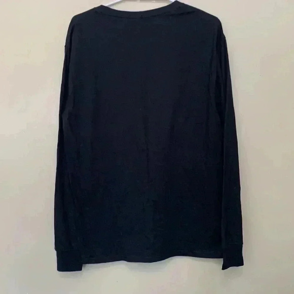 NWT Fruit  of the Loom, 100% cotton, long sleeved black T-shirt - Picture 2 of 4